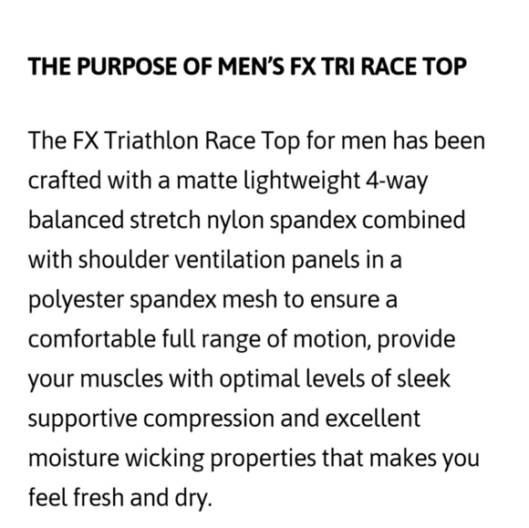 Running SLS3 Men's FX - Triathlon Race Top, NWT, Size SP - Picture 7 of 7